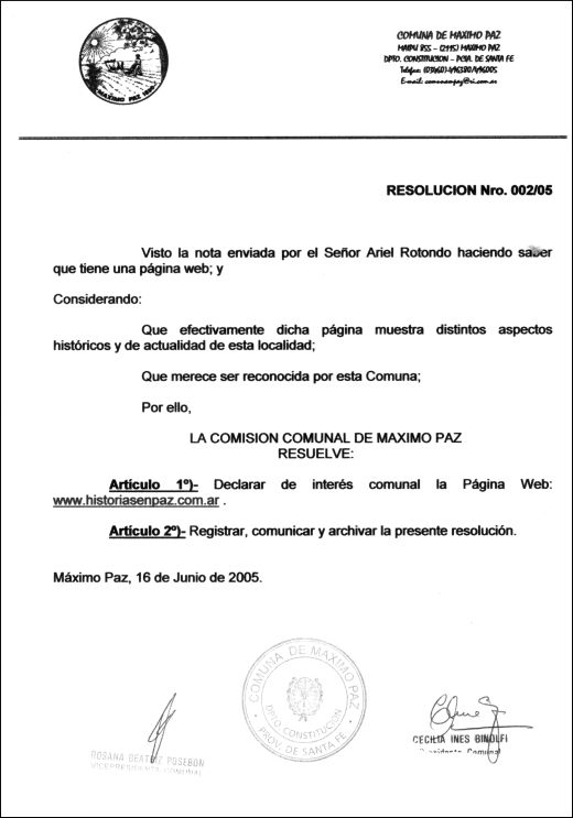Resolucion 002/05