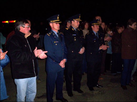 Autoridades policiales presentes