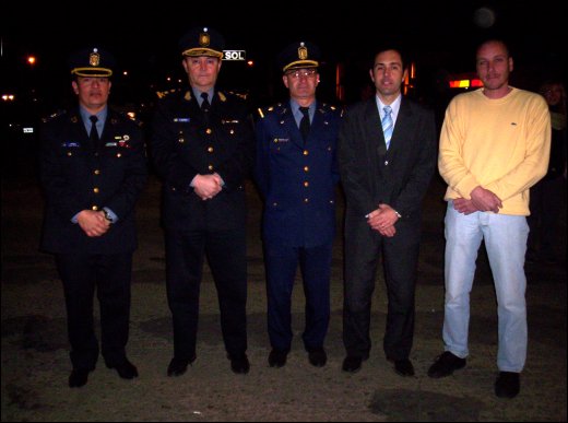 Autoridades policiales presentes
